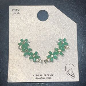 Perfect Petals Green Floral Earrings